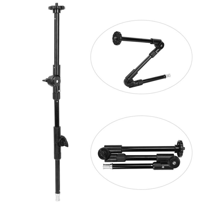 Serounder Three-Section Magic Arm,Adjustable Extension Articulated Arm Camera Extension Bracket with 1/4 & 3/8 Screw Hole Metal Lock Sleeve for Photography Lovers - Image 2
